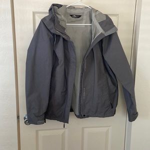North face rain jacket; size large; perfect for layering